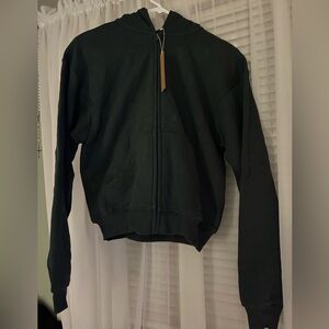 Skims Spruce Green  zip up hoodie NWT